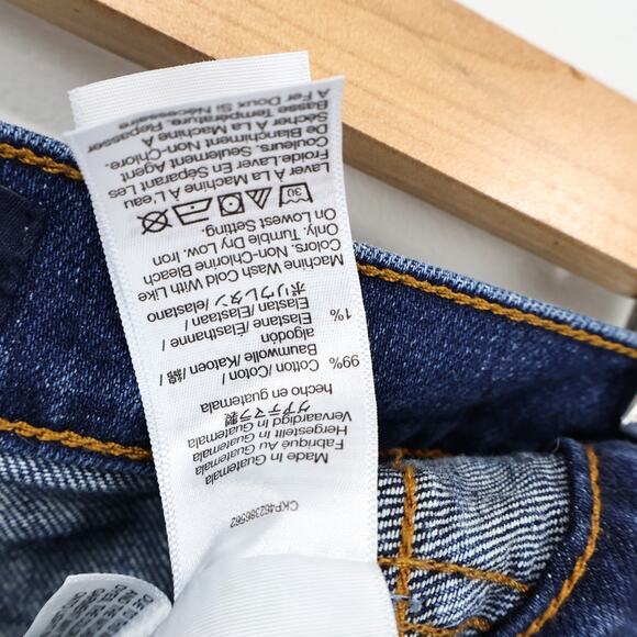 J.Crew Factory High Rise Classic Vintage Jean All-Day Stretch Dark Wash Size 25 - Picture 7 of 8